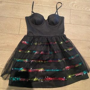 The PERFECT NYE Sparkly corset dress!